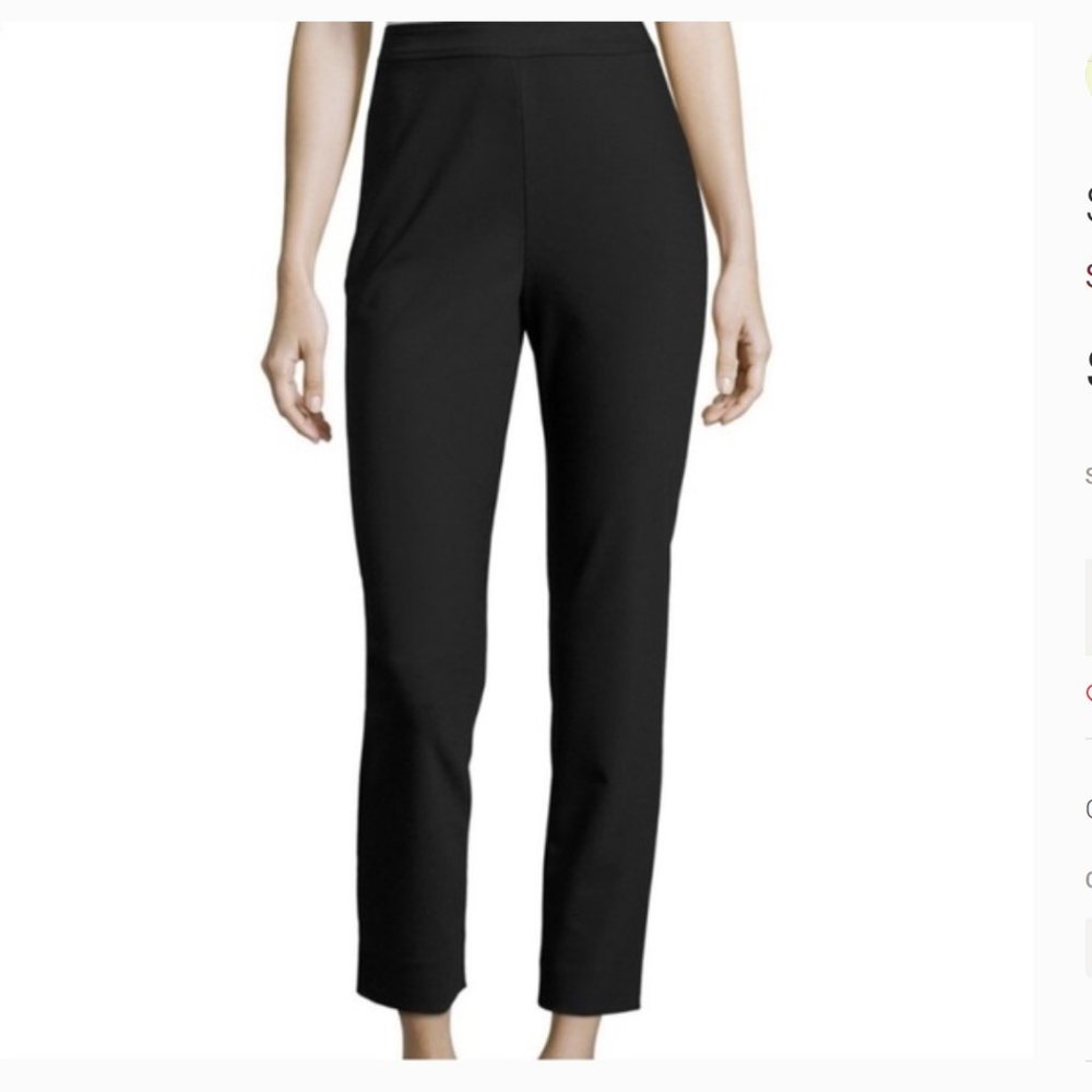 St John Caviar Slim ankle pants,size 6,black